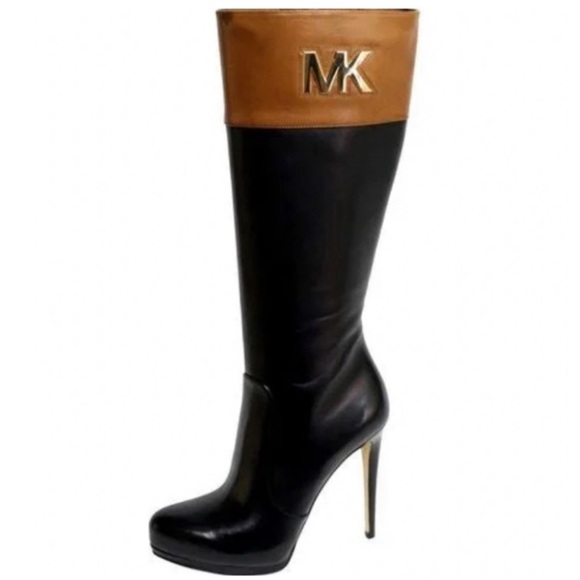 MICHAEL Michael Kors Hayley Boot (Black/Luggage - Picture 2 of 13